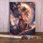 La Femme au Kimono et son Dragon Héroïque : Style Anime Peinture Par Numéro Dragons