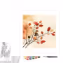 Contenu du kit peinture par numéro Branche d'Automne Minimaliste