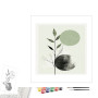 Contenu du kit peinture par numéro Composition Botanique Abstraite