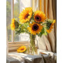 Peinture par Numéro Bouquet de Tournesols de la Fenêtre