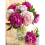Peinture par Numéro Vase de Pivoines Éclatantes