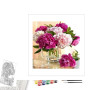 Contenu du kit peinture par numéro Vase de Pivoines Éclatantes