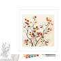 Contenu du kit peinture par numéro Silhouette de Feuilles d'Automne