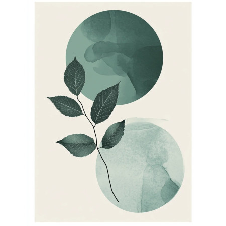 Peinture par Numéro Composition de Feuilles d'Eucalyptus