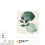 Contenu du kit peinture par numéro Composition de Feuilles d'Eucalyptus