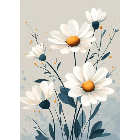 Peinture par Numéro Champ de Marguerites Sauvages