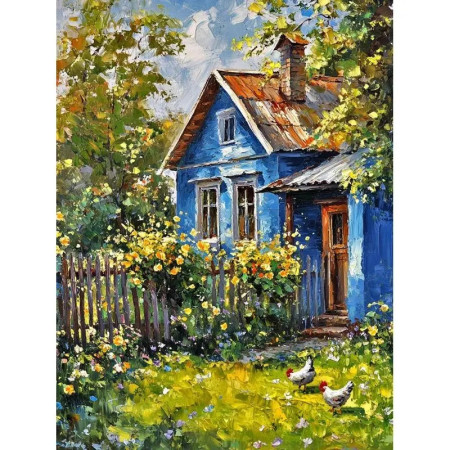 Peinture par Numéro Chemin Fleuri de Provence