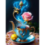 Peinture par Numéro Vase de Roses Vintage