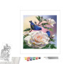 Contenu du kit peinture par numéro Bouquet de Roses Romantiques