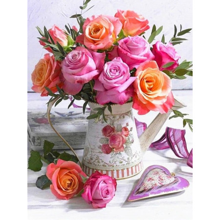 Peinture par Numéro Éclat de Roses de Jardin