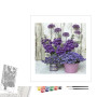 Contenu du kit peinture par numéro Vase de Fleurs Sauvages et Baies