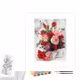 Contenu du kit peinture par numéro Éclat de Pivoines Flamboyantes