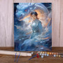 La Danseuse et le Dragon des Glaces : Beauté Boréale Peinture Par Numéro Dragons
