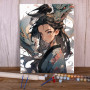 La Gardienne au Kimono et son Dragon Sacré Peinture Par Numéro Dragons