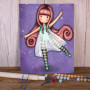 Gorjuss : La Fée Ballerine aux Cheveux de Rose Peinture Par Numéro Gorjuss