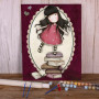 Gorjuss : La Petite Liseuse sur sa Pile de Livres Peinture Par Numéro Gorjuss