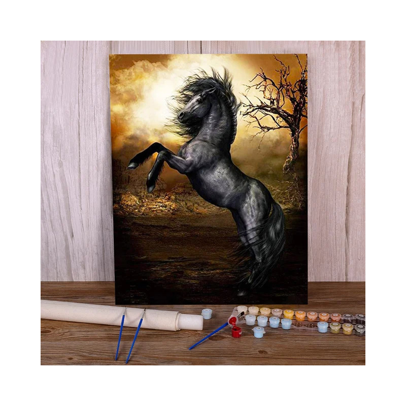 Résultat final attendu pour la peinture Étalon Noir Apocalypse