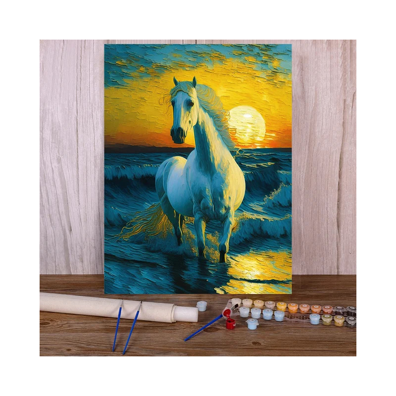 Résultat final attendu pour la peinture Cheval Blanc Océan