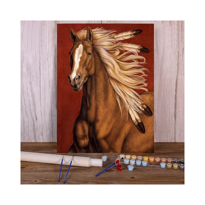 Resultat final du tableau Mustang Sauvage Fier et Fougueux