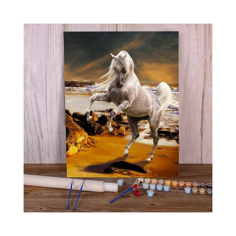 Resultat final du tableau Cheval Blanc Fougueux