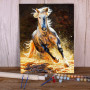Cheval Ruade Ardente Peinture Par Numéro chevaux