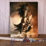 Chevaux Fiers Galop de Feu Spectaculaire Peinture Par Numéro chevaux