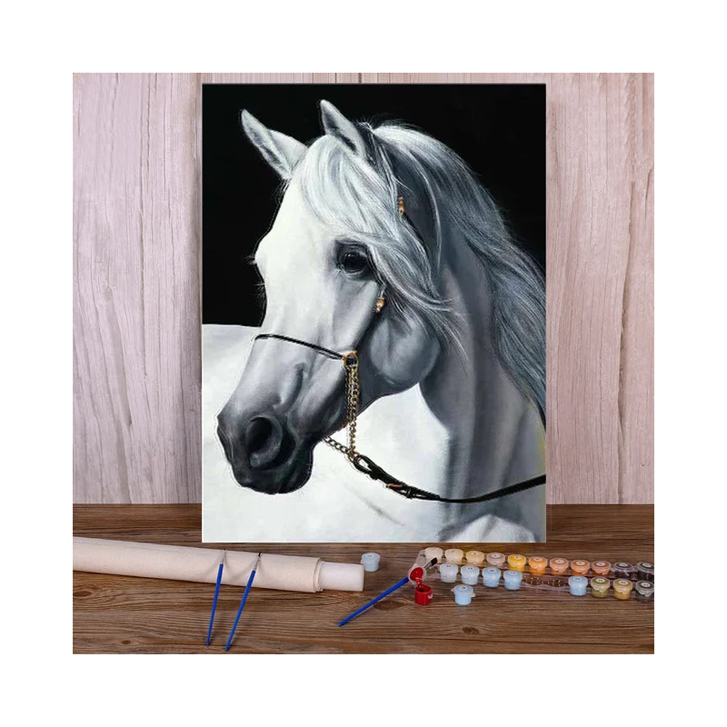 Resultat final du tableau Majestueux Andalou Blanc Élégance Pure