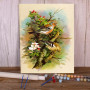 Pinsons des Bois et Branche de Cerisier : Douceur du Jardin Peinture Par Numéro Oiseaux