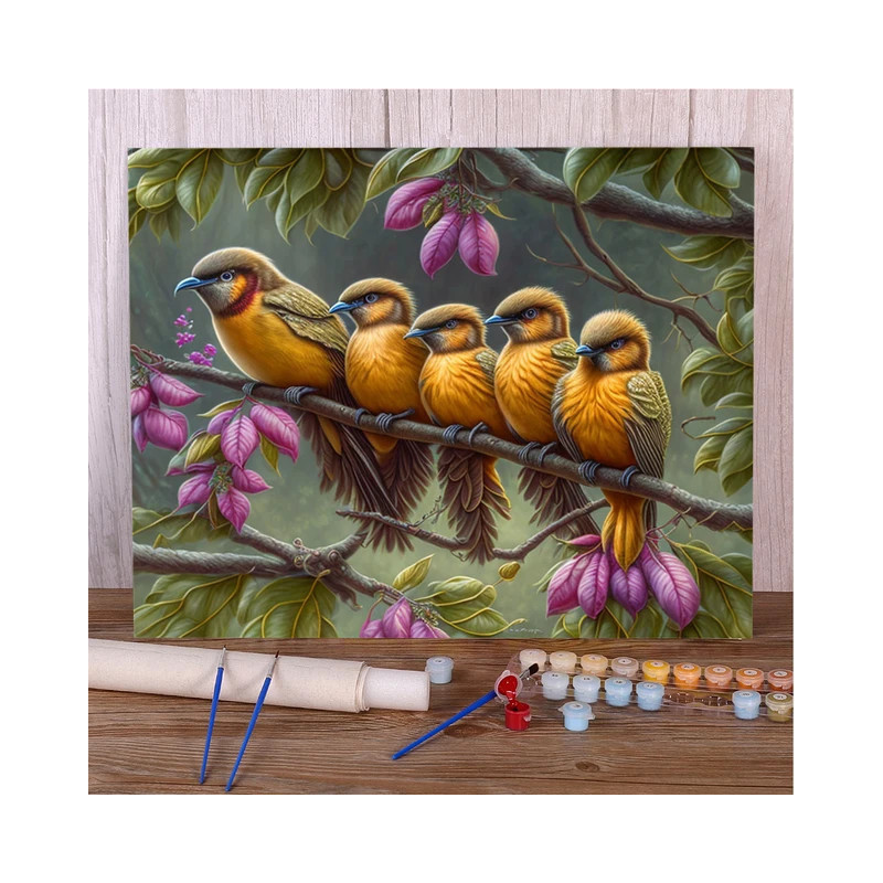 Resultat final du tableau La Famille de Fauvettes Dorées