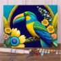 Toucan Tropical de Lumière Peinture Par Numéro Oiseaux