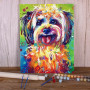 Chien Rocky : Style Pop Art Multicolore Peinture Par Numéros Chiens
