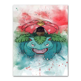 Florizarre Aquarelle : Éclosion de Couleurs Artistiques Peinture par Numéro Pokémon
