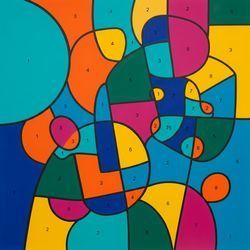 Kit de peinture par numéro de style abstrait et art contemporain