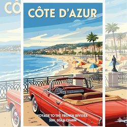 Kit de peinture par numéro style affiche vintage rétro, décoration nostalgique