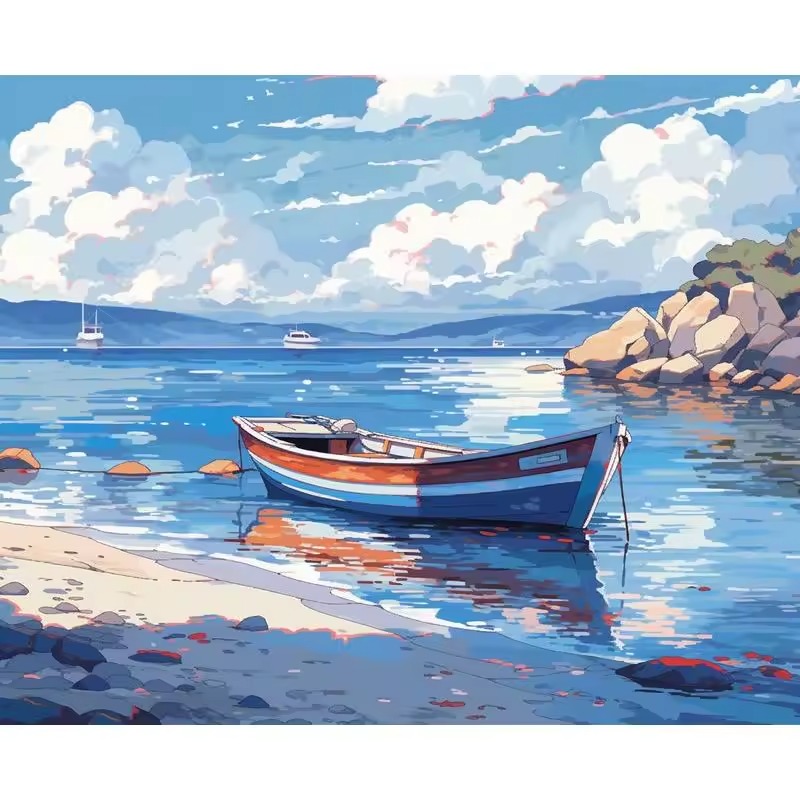 Peinture par Numéros | Barque Méditerranéenne