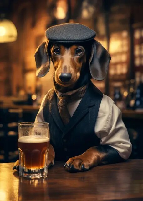 Résultat final du tableau Chien Gus.