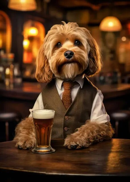 Résultat final du tableau Chien Marley.
