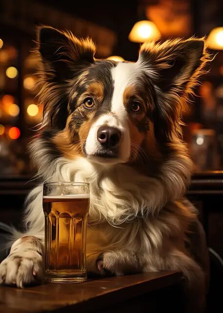 Résultat final du tableau Chien Zeus.