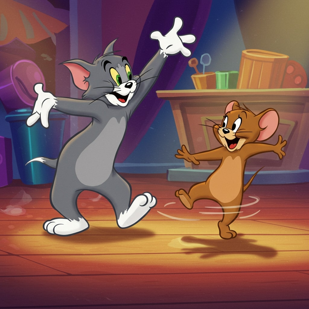 Résultat final du tableau Tom et Jerry : La Danse Joyeuse.