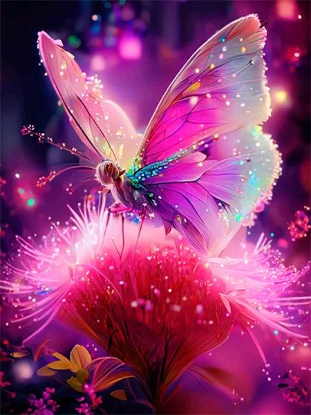 Kit Peinture Numérotée "Papillon Céleste"
