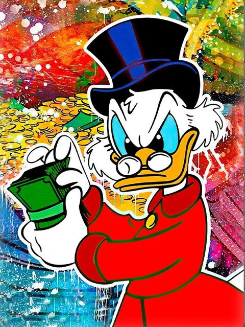Résultat final du tableau Picsou : Trésor Pop Art.