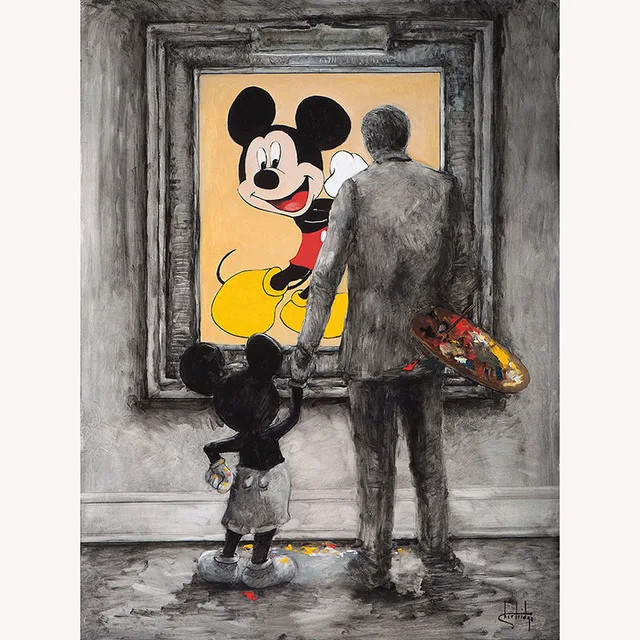 Résultat final du tableau Mickey et son Créateur.