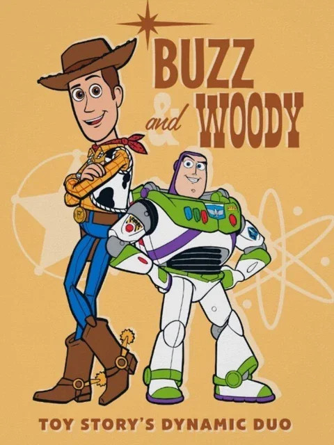 Résultat final du tableau Buzz et Woody : Le Duo Dynamique Rétro