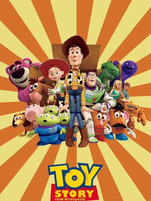 Résultat final du tableau Toy Story : Affiche Pop Éclatante