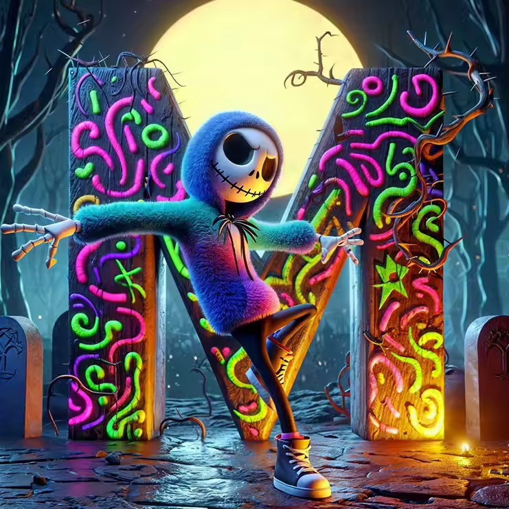 Résultat final du tableau Jack : Danse Fluo