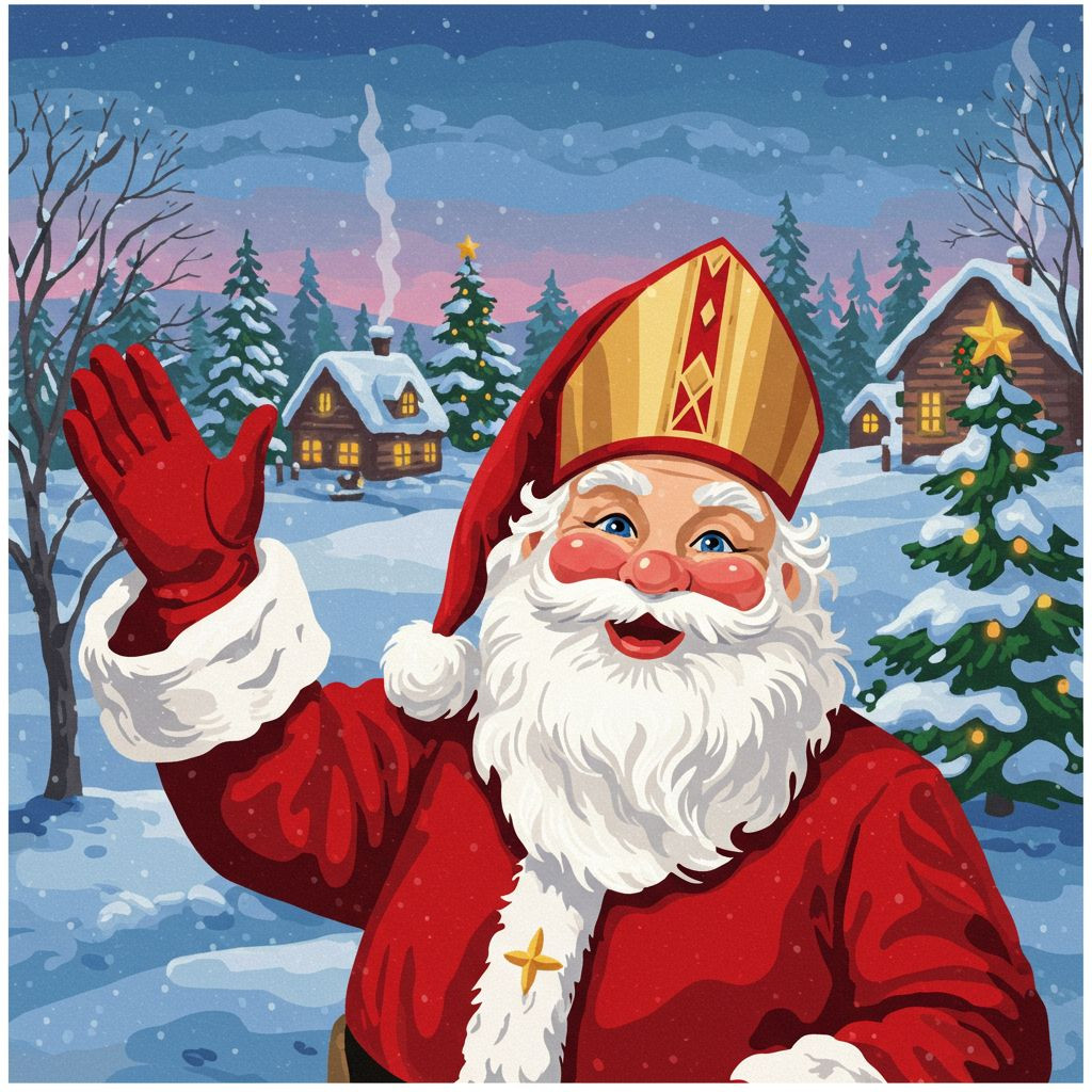 Résultat final du tableau Saint Nicolas au Village d'Hiver.