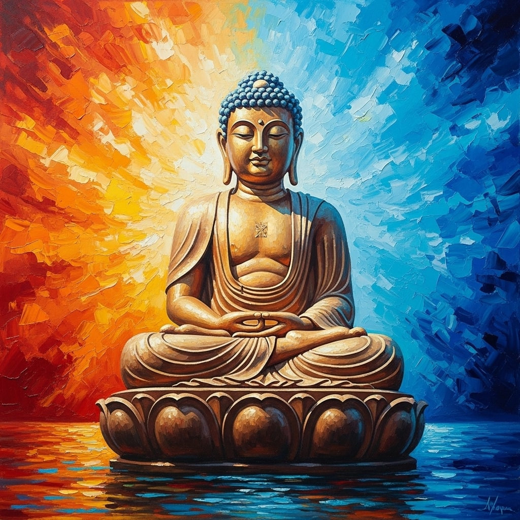 Résultat final du tableau Bouddha : Harmonie des Éléments