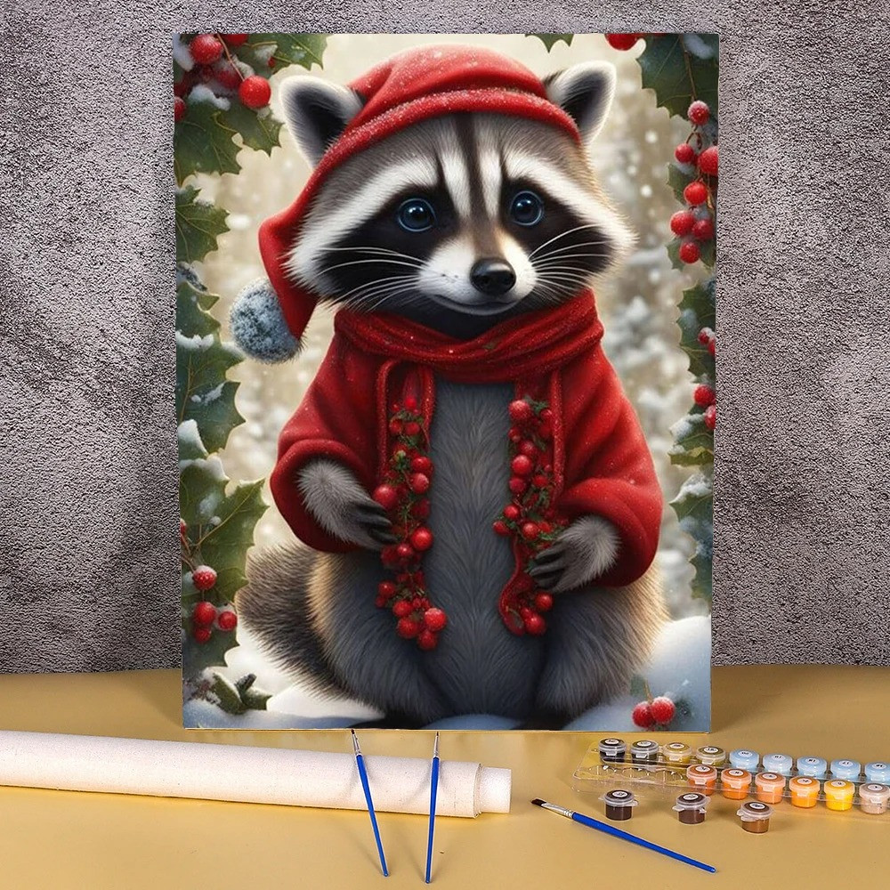 Résultat final du tableau Le Raton Laveur Festif.