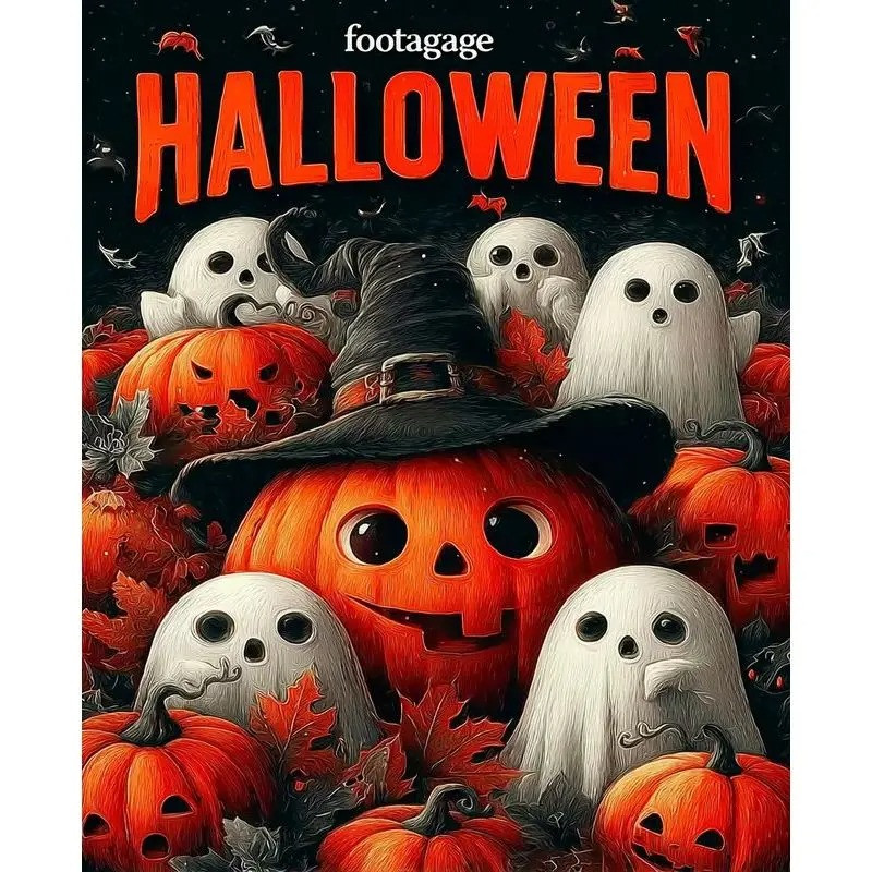 Résultat final du tableau Halloween Mignon : Fête des Fantômes et Citrouilles