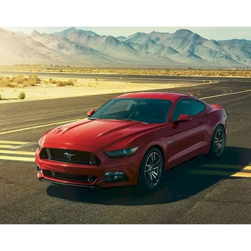 Résultat final de la peinture par numéro Ford Mustang rouge